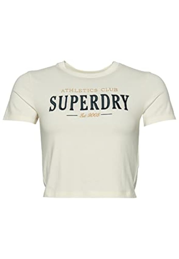 SUPERDRY Code Graphic EMB Tiny tee W1011185A Rice White