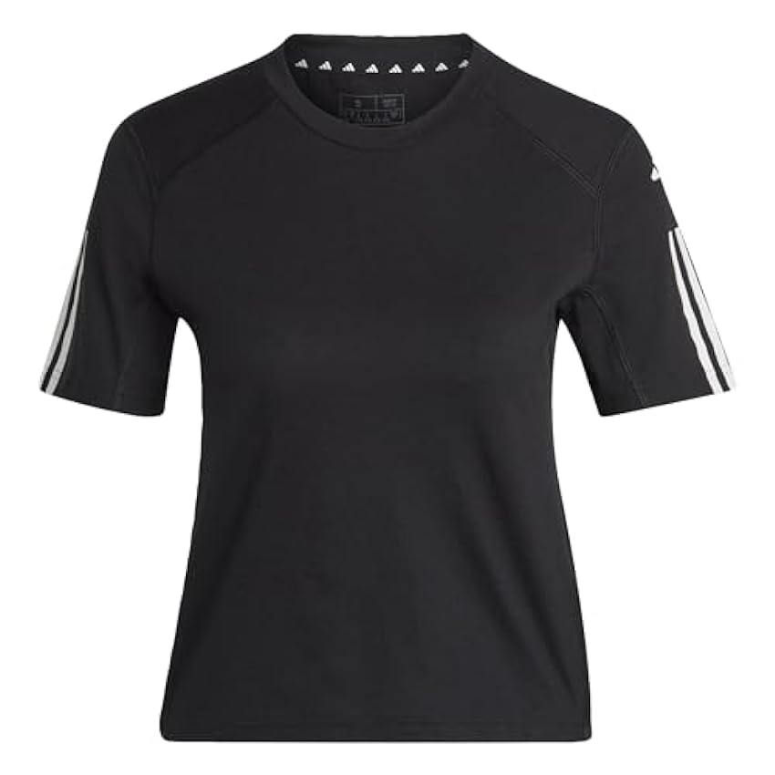adidas Train Essentials Train Cotton 3-Stripes Crop T-Shirt Camiseta Mujer hrUQnzGg
