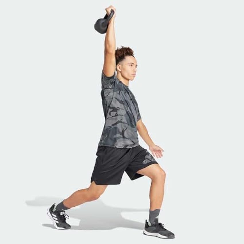 adidas Train Essentials Seasonal Camo tee Camiseta, Grey Five/Grey Six/Carbon/Black, XL Men´s hpuxoHMN