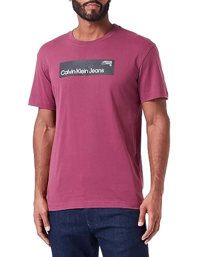 Calvin Klein Jeans Camiseta con Logotipo de Hyper Real Box S/S Hombre MMvfMvvc